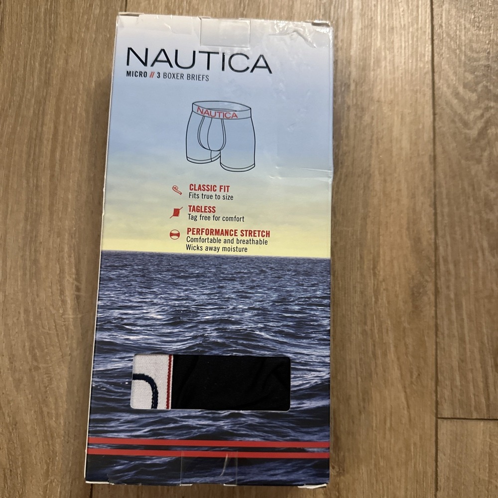 NAUTICA Mens Micro Boxer Briefs Underwear 3‎ Pack Size Small 28-30 NIB - Picture 4 of 6